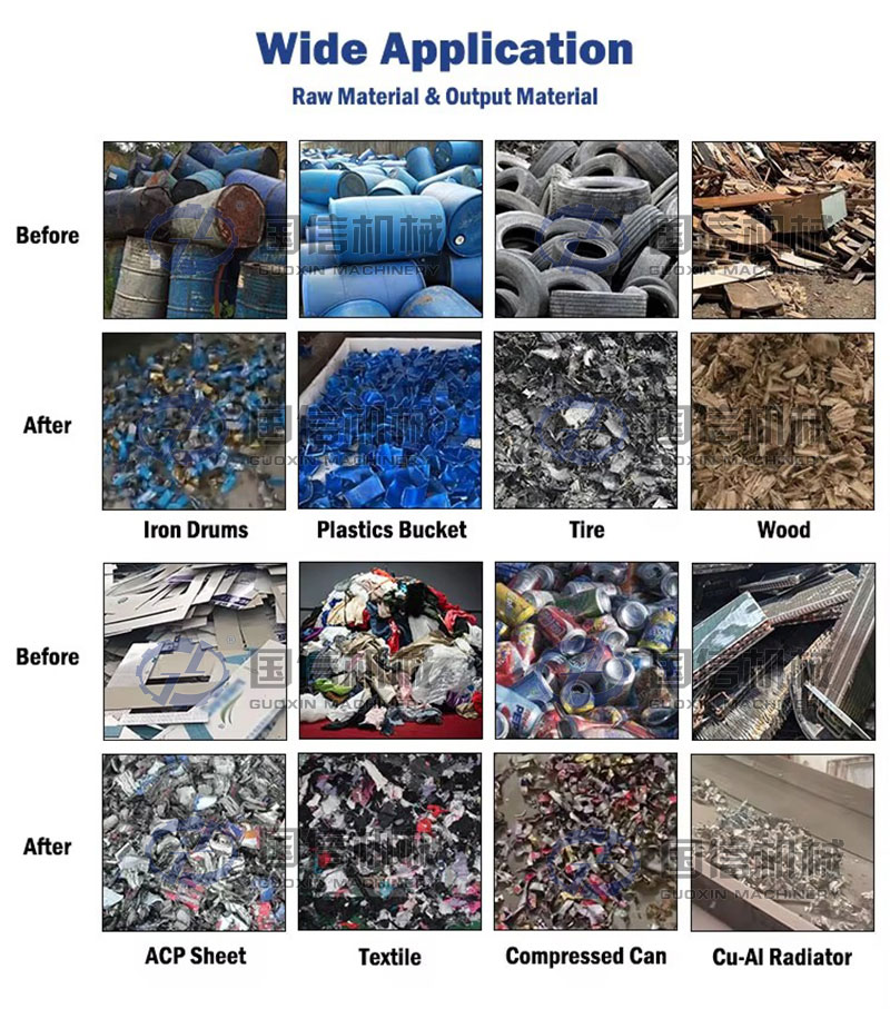 plastic waste crushing machine Application scope