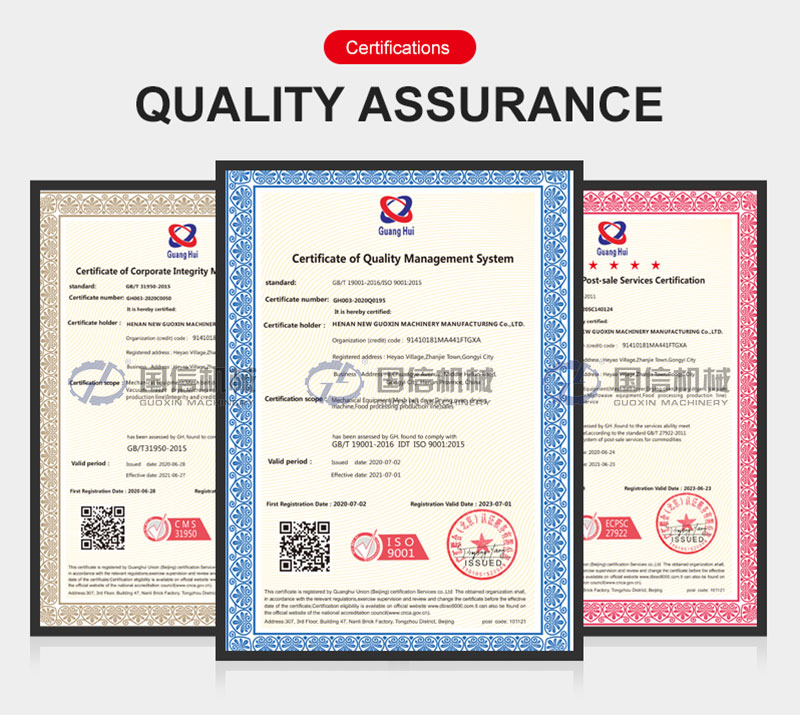 municipal waste segregation machine Qualification honor