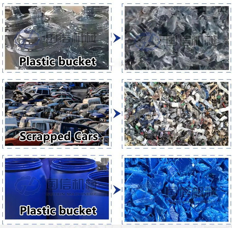 plastic recycling shredder machine Application scope