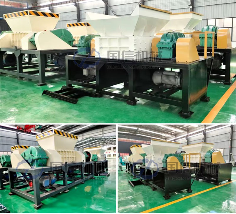 plastic recycling shredder machine product display