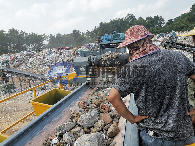 construction waste treatment equipment Egyptian customer site