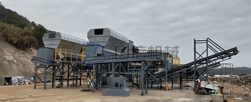 metal waste sorting machine Indonesian customer site